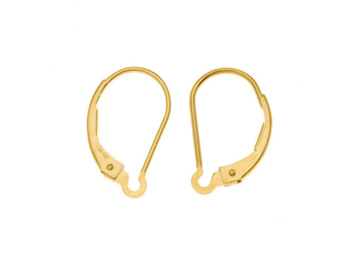 Earring Findings, Interchangeable Lever-Backs 16x10mm, 14K Gold-Filled (1 Pair)