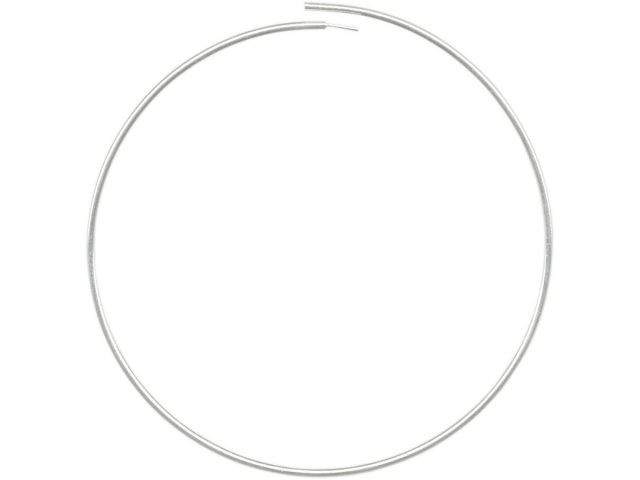 Silver Plated Earring Hoop Component, Manipulating, 1.5" (1 Pair)