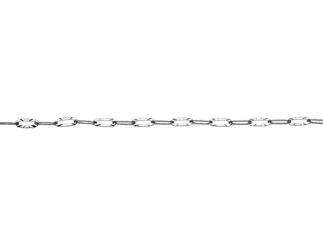 Silver Kinked Paperclip Cable Chain
