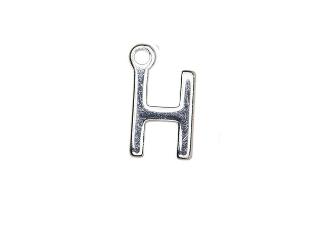 Alphabet Letter Charms in Silver Letter H