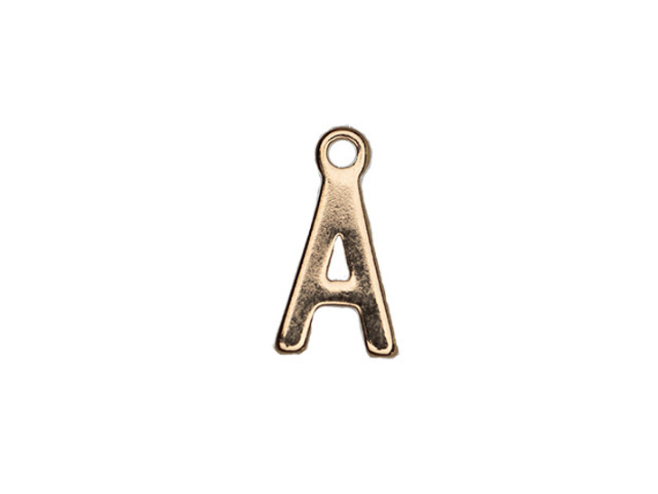 Letter W charm golden metal