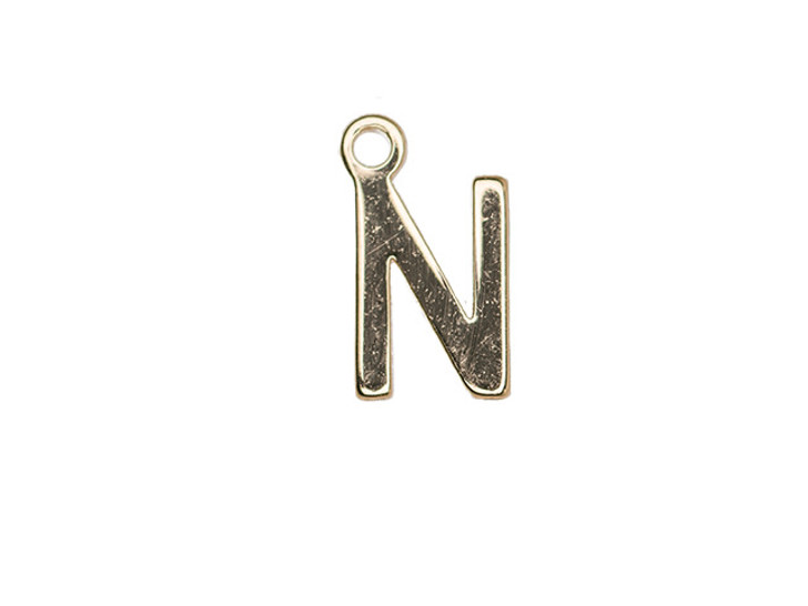 Alphabet Letter Charms in Gold Letter N
