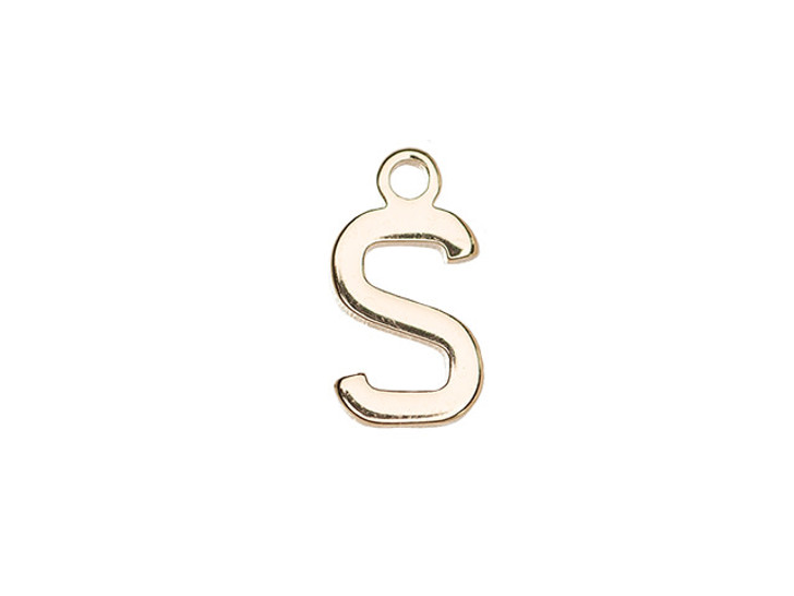 Alphabet Letter Charms in Gold Letter S