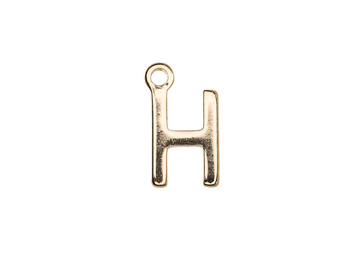 Alphabet Letter Charms in Gold Letter H