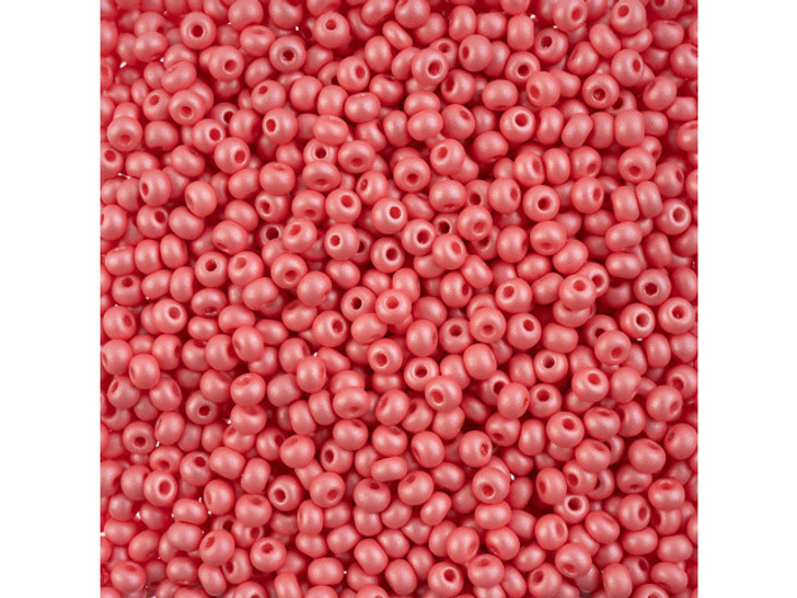 Preciosa Round Seed Bead/Pony Bead 6/0 5.5-Inch Tube - PermaLux Dyed Chalk  Pink 