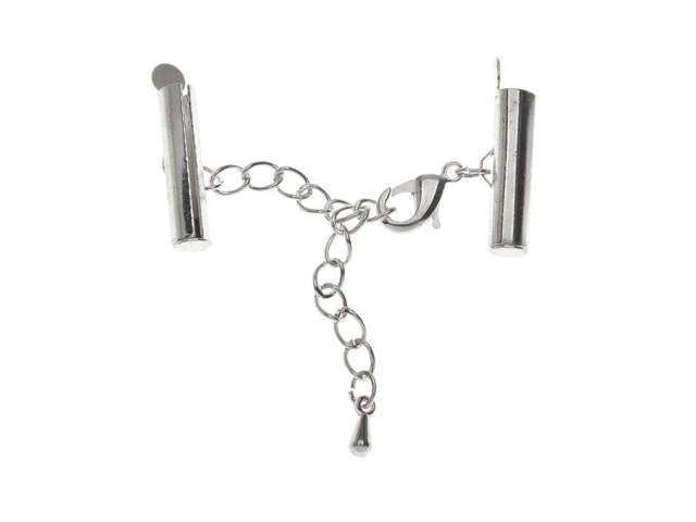 Beadalon 20mm Silver-Plated Brass Slide Connector Lobster Clasp Set