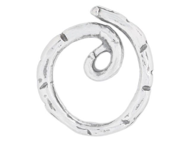 Artbeads Sterling Silver Small Swirl Link with Center Dangle