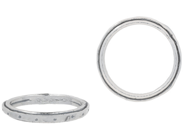 Artbeads Sterling Silver Dotted Design Band Style Ring Size 8