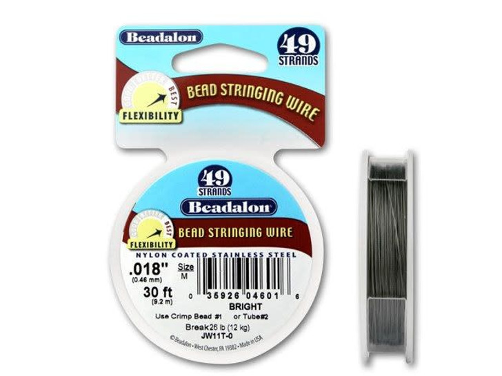 Beadalon 49 .018 30FT - Bright