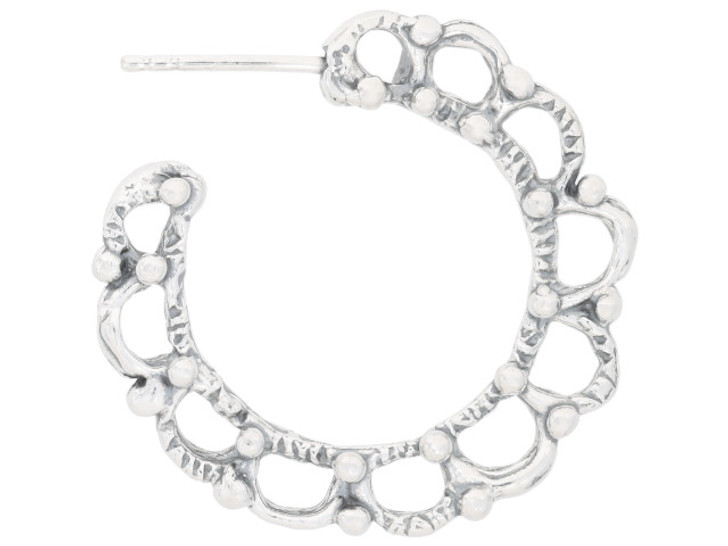 Artbeads Sterling Silver C Loop Earring with 11 Arches (Pair)