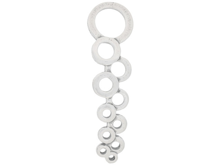Artbeads Sterling Silver Curved Link of 11 Circles in Graduating Sizes