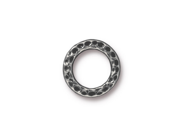 TierraCast Antique Pewter Medium Hammered Ring