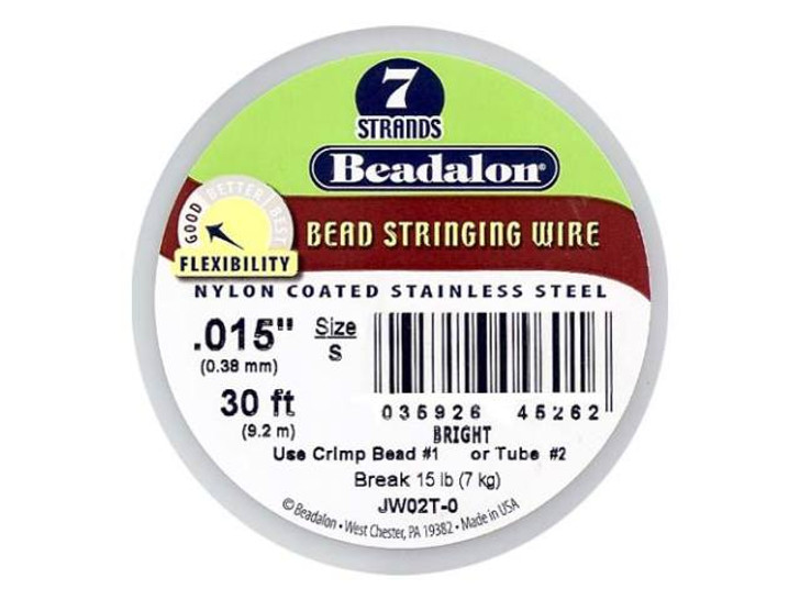 Beadalon 7 .015 30FT - Bright