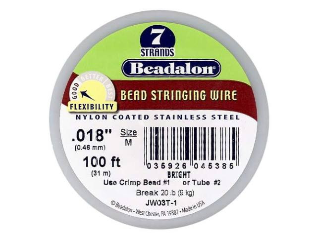 Beadalon 7 .018 100FT - Bright