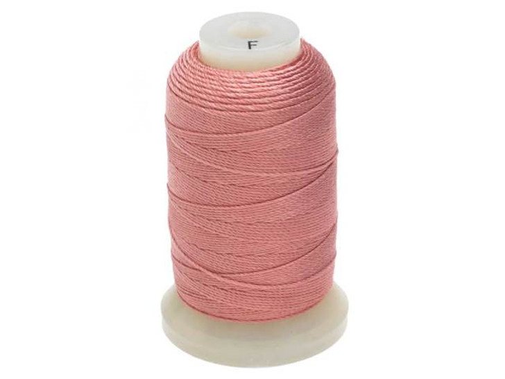 The Beadsmith 100% Silk Beading Thread, Size F, 1 Spool, Raspberry