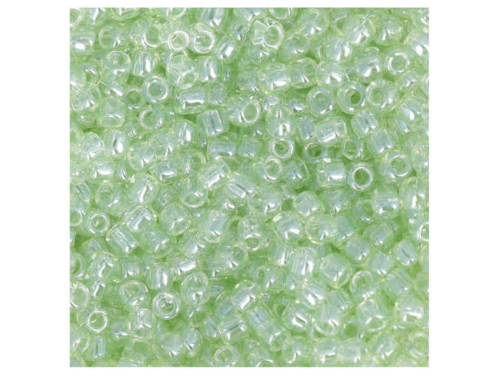 TOHO RE:Glass Round Seed Beads 11/0 : Luster Green - 2.5" Tube