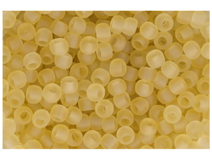 TOHO RE:Glass Round Seed Beads 8/0 : Matte - Transparent Brown - 2.5" Tube