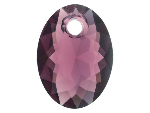 PRESTIGE 6438 11mm Elliptic Cut Crystal Pendant Amethyst