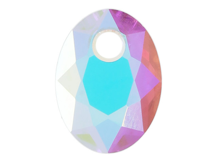 Clearance - Was $2.19 - PRESTIGE 6438 9mm Elliptic Cut Pendant Crystal AB