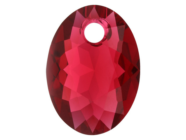 PRESTIGE 6438 11mm Elliptic Cut Crystal Pendant Scarlet
