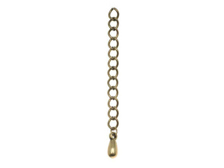 Necklace Chain Extender, 5mm Curb Links with Drop 2 Inches