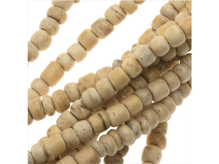 Coconut Wood Beads, Round Heishi Spacers 2x3mm, 145-150 Pieces, Natural Lacquer Coconut Wood Beads, Round Heishi Spacers 2x3mm, 145-150 Pieces, Natural Lacquer
