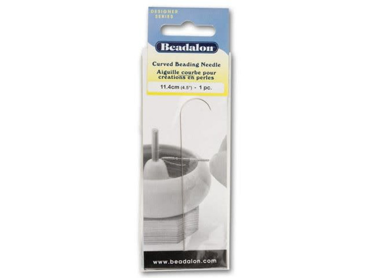 Beadalon Stainless Steel Curved Beading Needles 1-Pack