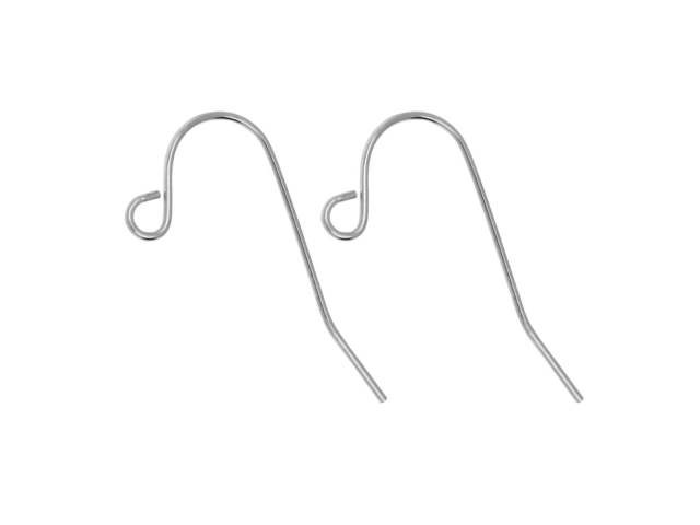 Earring Hooks, French Wire 25mm, Stainless Steel (144 Pieces)