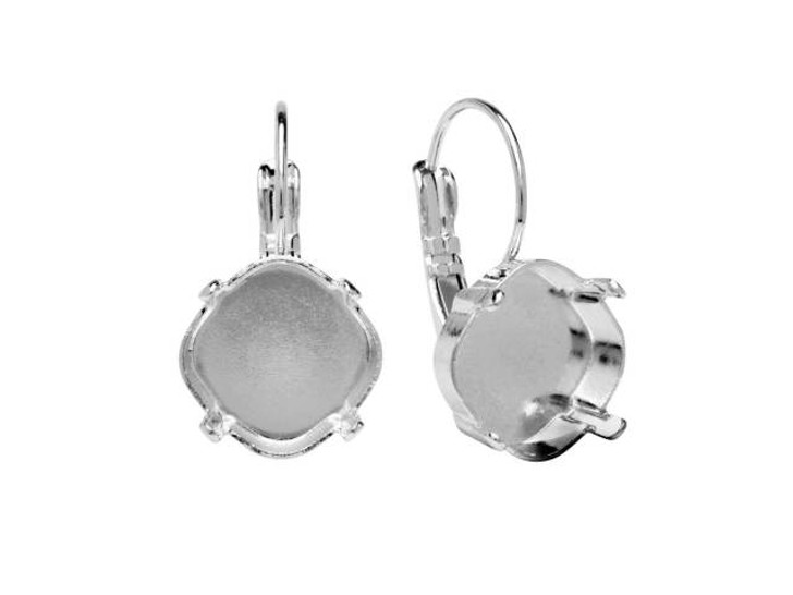 Fancy Stud Earrings Made In 14K White Gold - Monarch Jewels Alaska