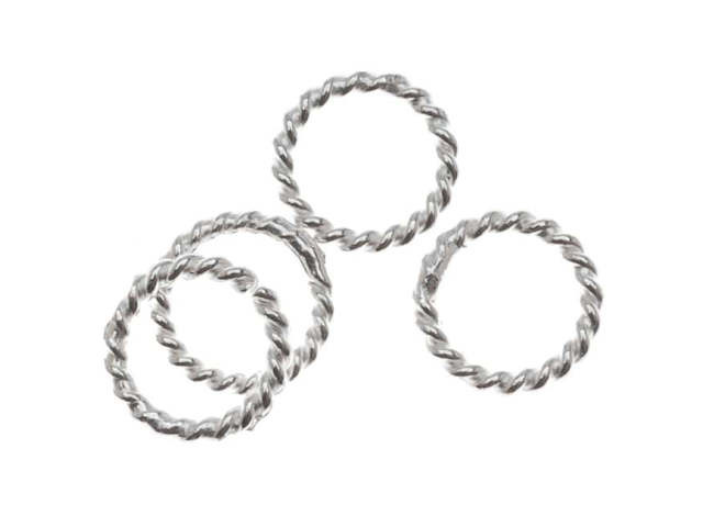 Sterling Silver Closed Jump Rings Twisted 6mm 20 Gauge (each)