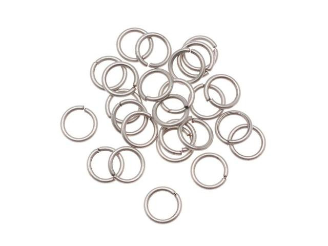 Antiqued Silver Plated Open Jump Rings 8mm (25 pcs)