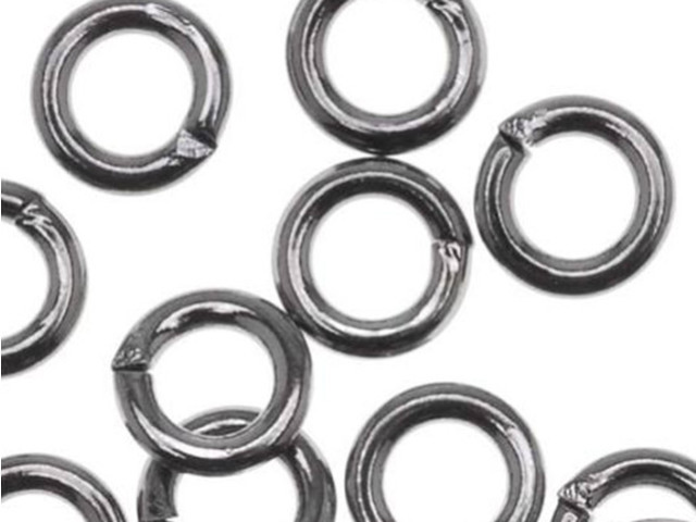 Gun Metal Plated Open Jump Rings 5mm 18 Gauge (20 pcs)