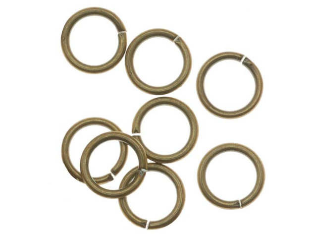 Antiqued Brass Open Jump Rings 5mm 21 Gauge (100 pcs)