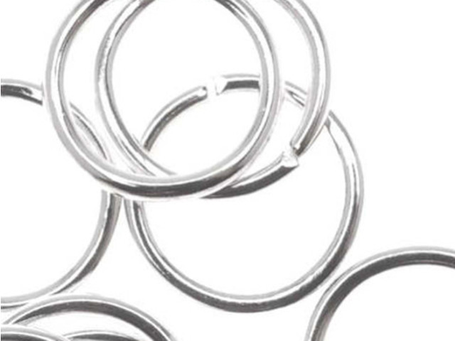 Silver Plated Open Jump Rings 8mm 19 Gauge (10 pcs)