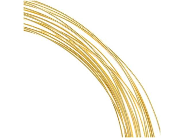 The Beadsmith Non-Tarnish Gold Plated Copper Half Round Craft Bead Wire 21Ga (12Ft)