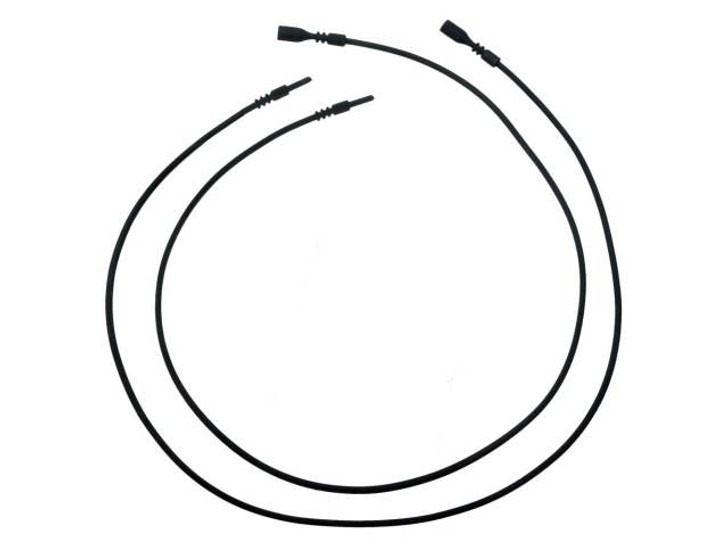 Black Rubber Tube Necklaces With Lock Clasp 2mm 18 Inches (2 pcs)