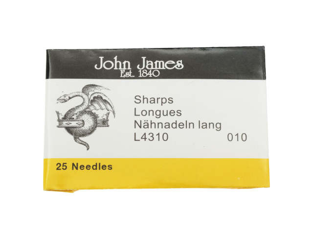 The Beadsmith English Beading Needles, Sharps Size #10, 1 Pack of 25