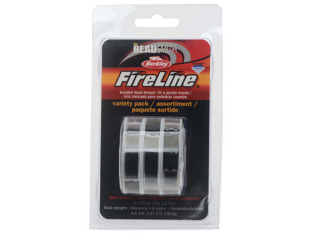 FireLine Braided Beading Thread Pack, 468lb Test Weights, Three 15