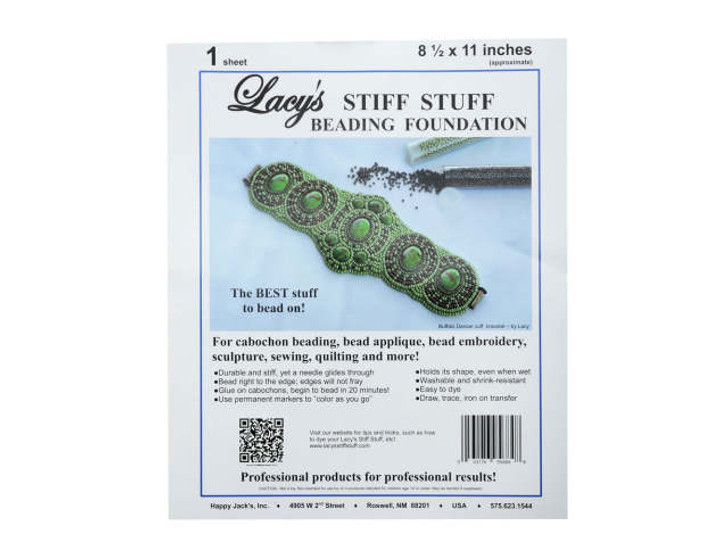 Lacy's Stiff Stuff Beading Foundation for Cabochons 11 X 8.5 Inches