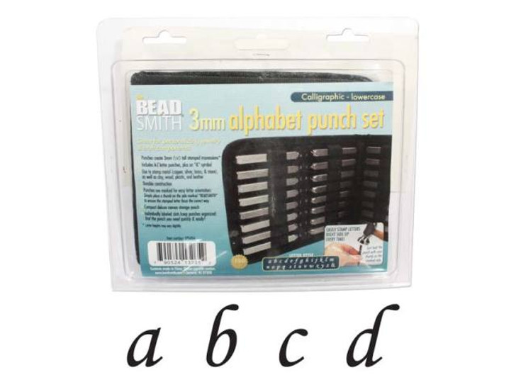 The Beadsmith 27 Piece Lowercase Calligraphy Alphabet Letters