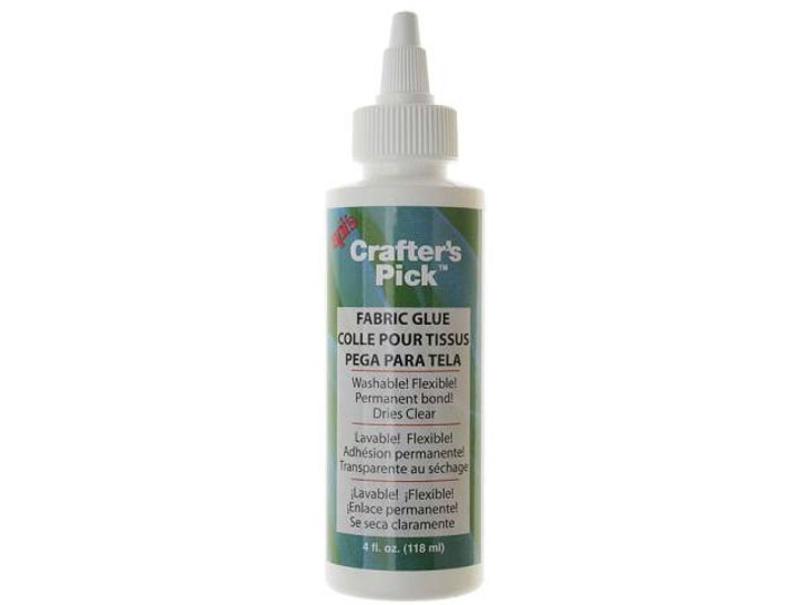 Art Glitter Glue - Fabric Dries Clear Adhesive - 4 oz Bottle / with Tip