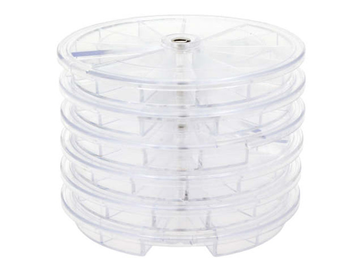 Keeper Spinner Stackable Storage Container with 12 Compartments