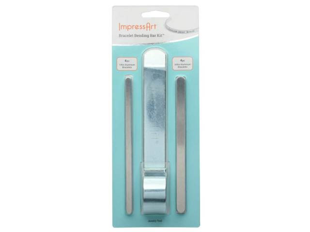Clearance - Was $27.49 - ImpressArt Bracelet Bending Bar Kit, Includes Bar and 4(1/4") & 4(3/8") Blank Strips