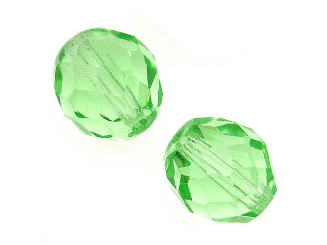 Czech Fire-Polish Glass Beads 10mm Round Peridot