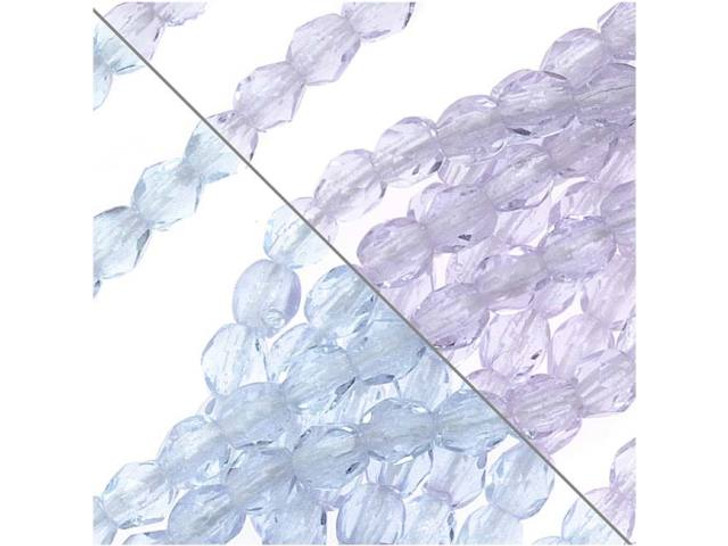 Czech Fire-Polish Glass Beads 3mm Round Alexandrite