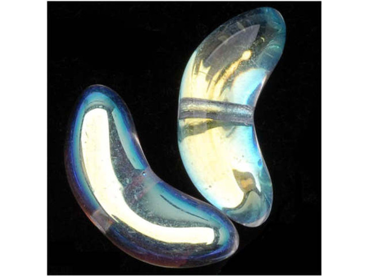 Czech Glass Beads Crystal AB 15mm Angel Wings (1 Strand)