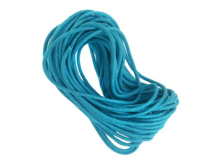 Waxed Cotton Cord 1.5mm Round - Turquoise (25 Meters/82 Feet) Waxed Cotton Cord 1.5mm Round - Turquoise (25 Meters/82 Feet)