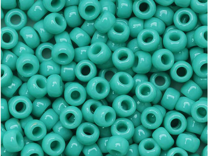 Toho 8/0 Round Seed Bead Opaque Turquoise, 2.5-Inch Tube