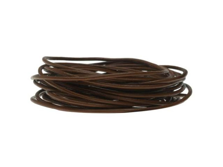 Leather Cord, Round 2mm, Chocolate, by Leather Cord USA (1 yard)