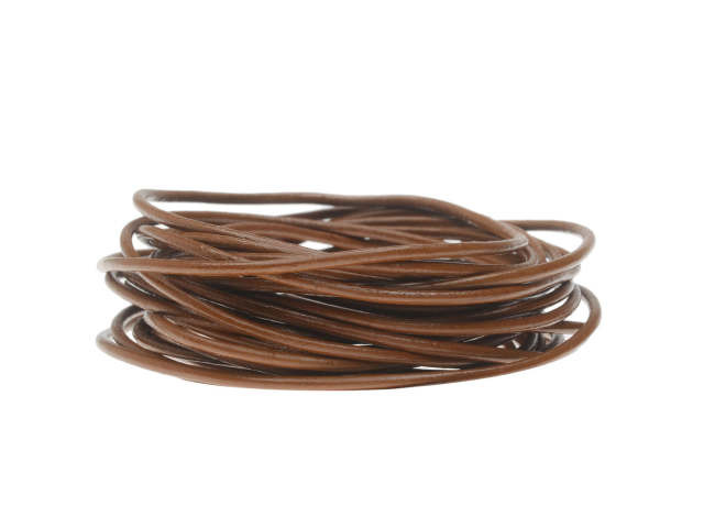 Leather Cord, Round 2mm, Light Brown, by Leather Cord USA (1 yard)